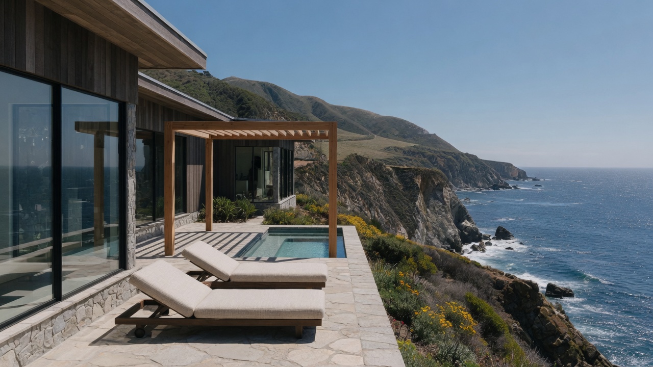 Cliffside spa deck